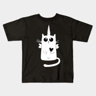 Cute Kitty Cat Unicorn Kids T-Shirt